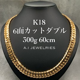 K18 12面カット トリプル 30g 60cm 喜平 ネックレス 18金 18k / K18
